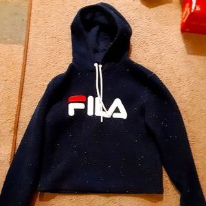 Dark blue fila hoodie